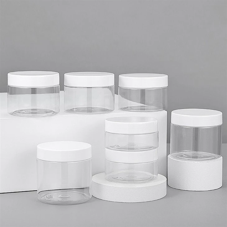 PET Cosmetic Plastic Jars With Screw Cap